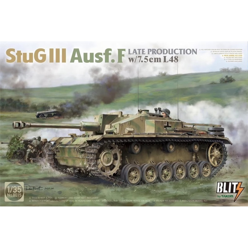 Takom 8015 1/35 StuG III Ausf.F Late Production w/7.5cm L48