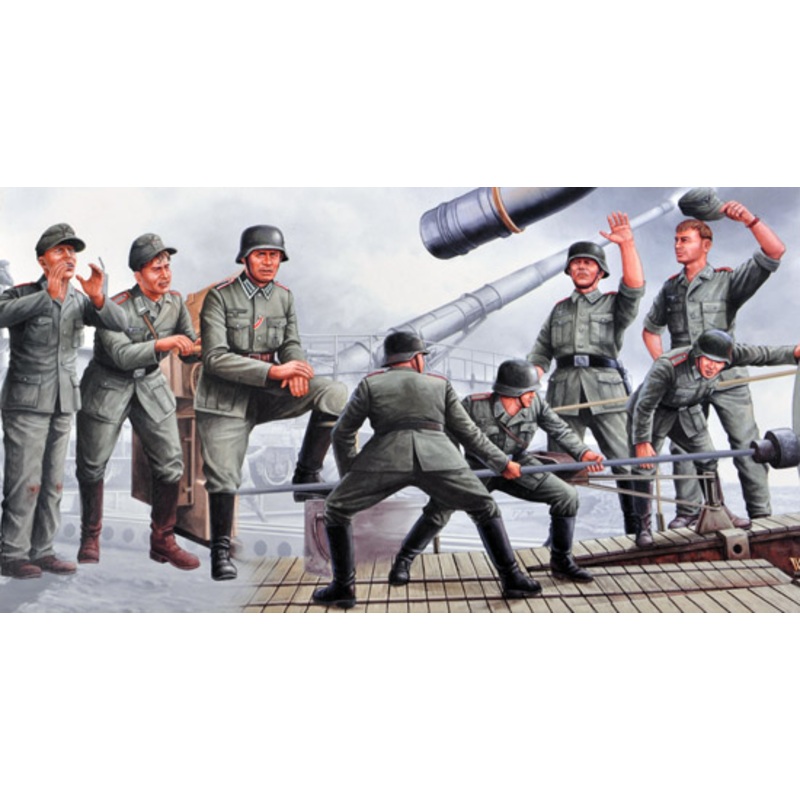 Trumpeter 00406 1/35 280mm K5 (E) Leopold German Railroad Gun Crew