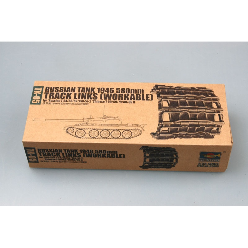 Trumpeter 02035 1/35 Russian 580mm Track Links Russian T-54/55/62/ZSU-57-2 Chinese T-59/69