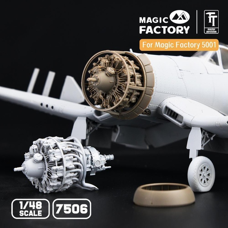 Magic Factory 7506 1/48 P&W R-2800 Engine On Plane Version (3D printed)