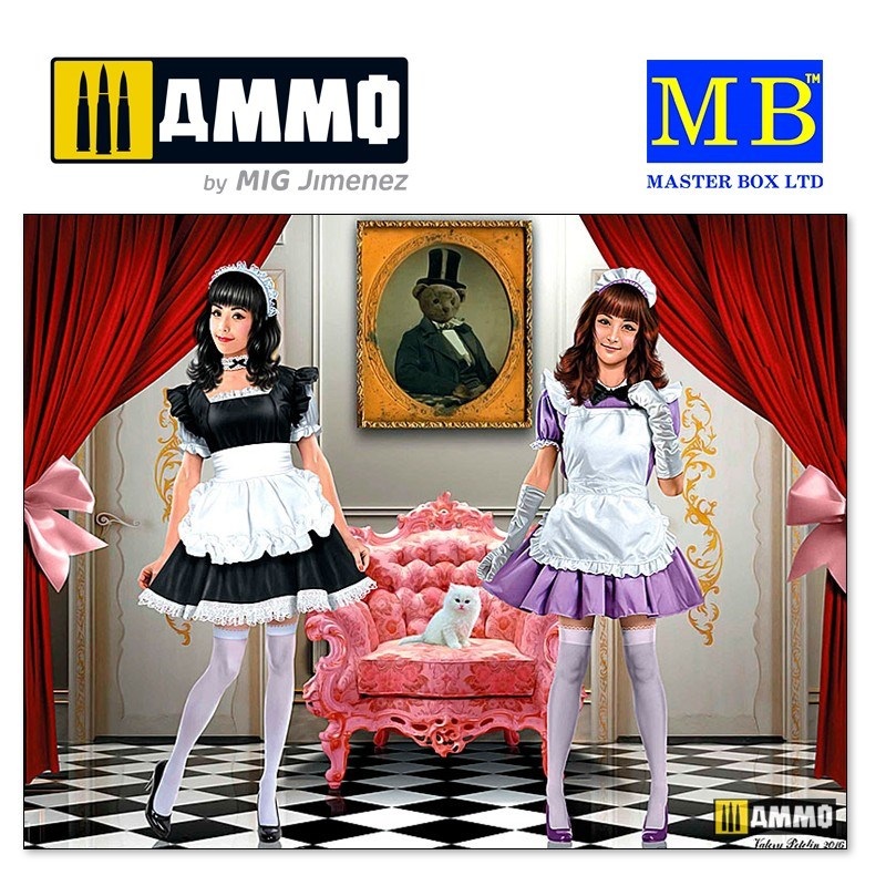 Master Box MB35186 1/35 Maid cafe girls. Nana and Momoko