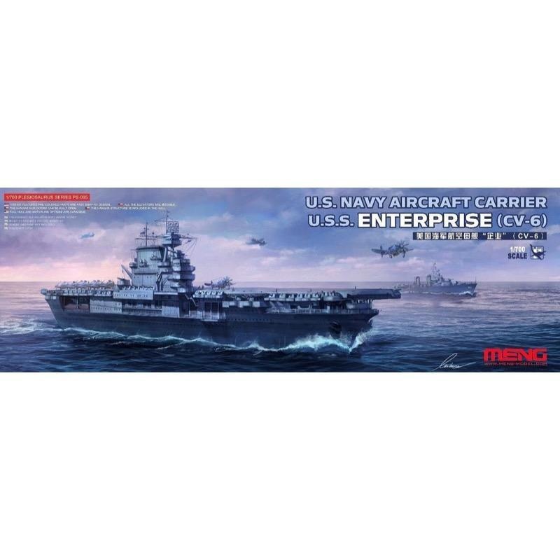 Meng PS-005 1/700 U.S. Navy Aircraft Carrier U.S.S. Enterprise (CV-6)