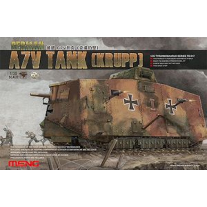 Meng TS-017 1/35 German A7V Tank(Krupp) with MEPHISTO Decals