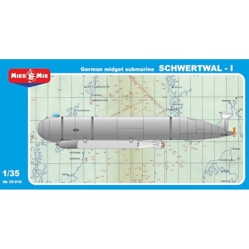 Mikromir 35-016 1/35 German midget submarine SCHWERTWAL-I