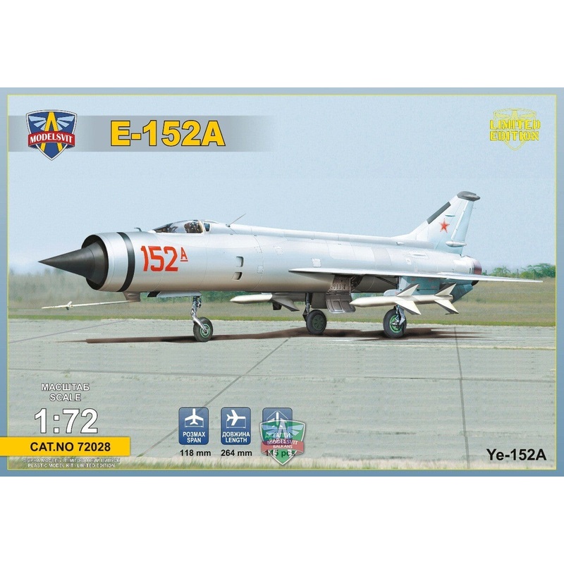 Modelsvit 72028 1/72 Ye-152A Soviet twin-engined interceptor prototype
