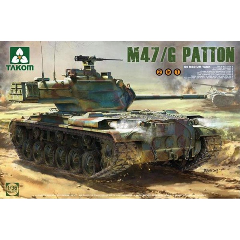 Takom 2070 1/35 US Medium Tank M47/G 2 in 1