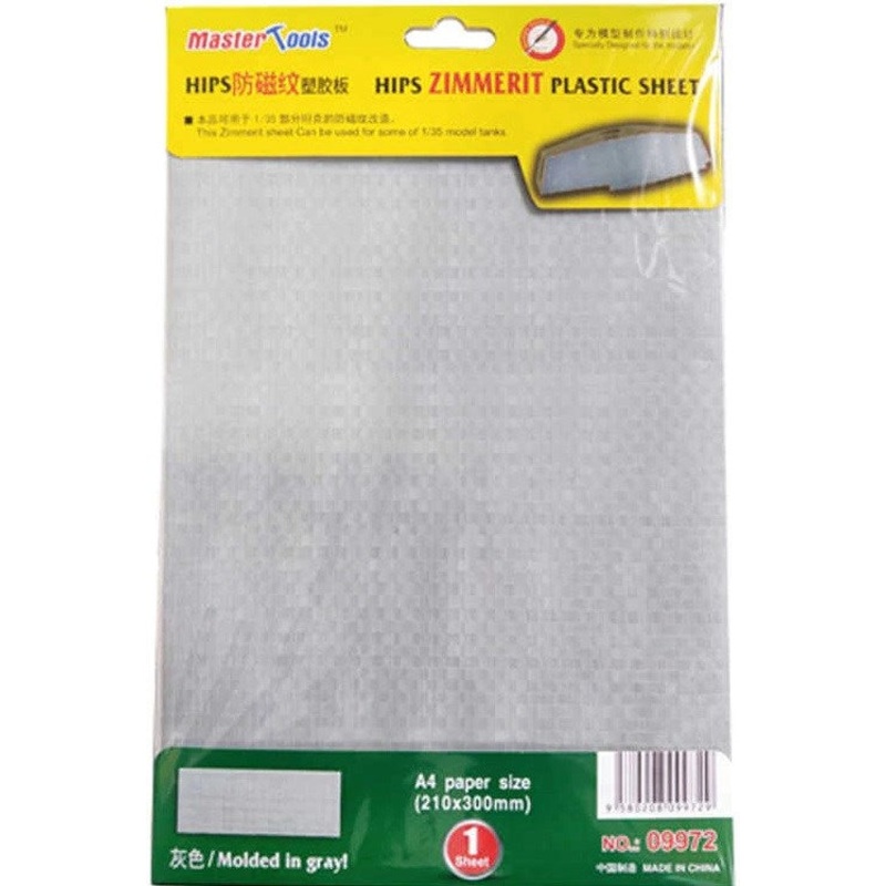 Trumpeter 09972 Zimmerit Plastic Sheet A4 Size Modelling Tool