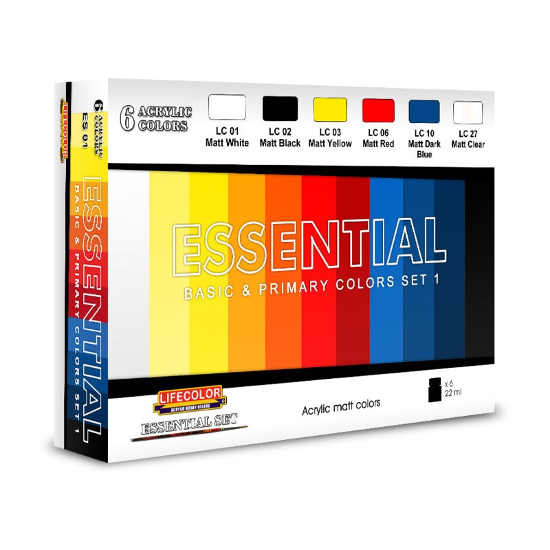 LifeColor ES01 Essential Set #1 Acrylic Paint Set