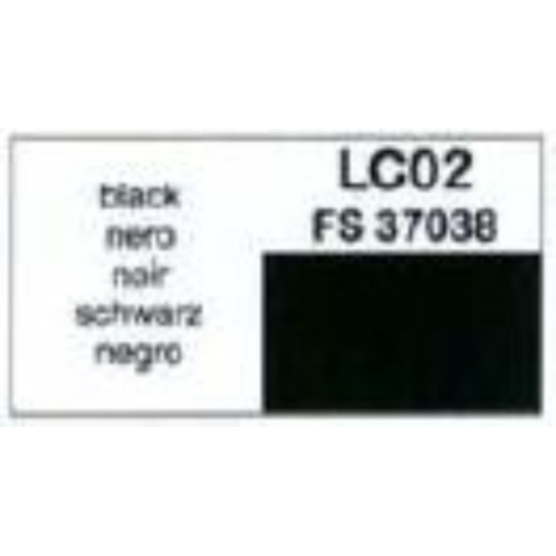 LifeColor LC02 Matt Black 22ml Acrylic Paint