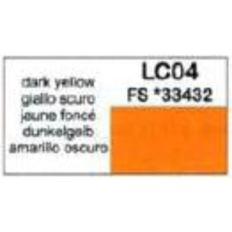 LifeColor LC04 Matt Dark Yellow 22ml Acrylic Paint
