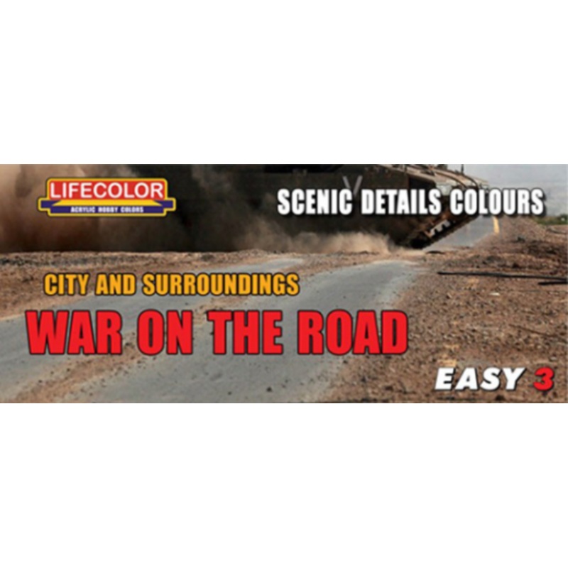 LifeColor MS09 City And Surrounds War On The Road Acrylic Paint Set