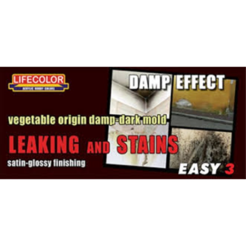 LifeColor MS12 Damp Effect Leaking And Stains Acrylic Paint Set