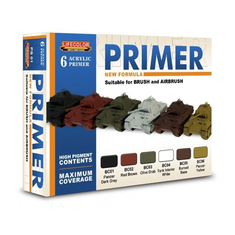 LifeColor PS01 Primer Set #1 Acrylic Paint