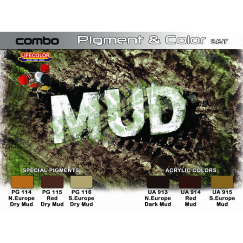 LifeColor SPG05 Mud Acrylic Paint Set