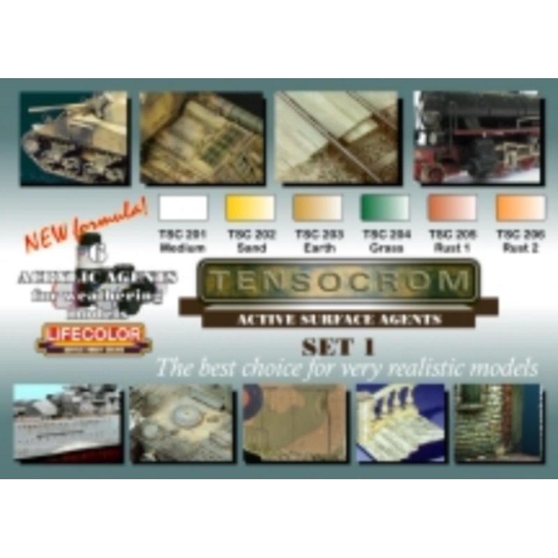 LifeColor TSC01 Weathering #1 Acrylic Paint Set