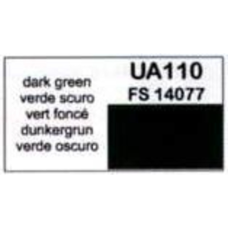 LifeColor UA110 Life Color Dark Green 22ml Acrylic Paint