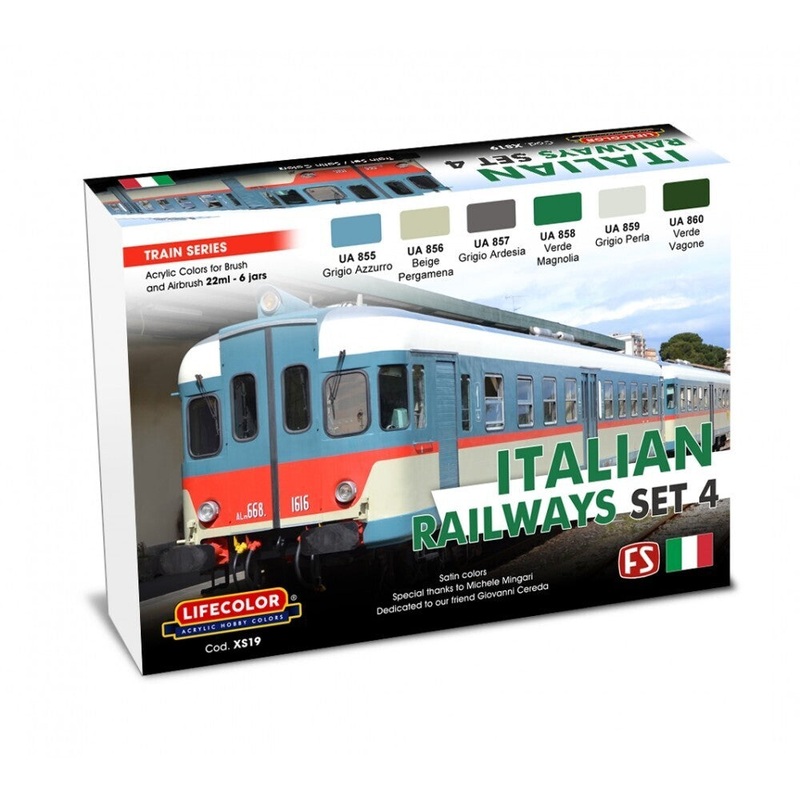 LifeColor XS19 Italian Railways Set 4 (22ml x6)