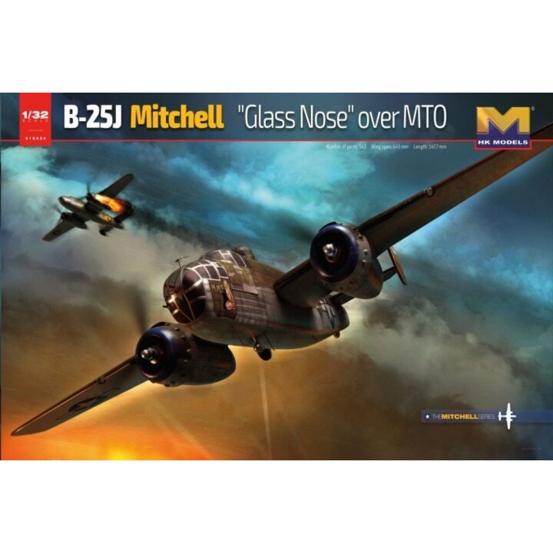 Hong Kong Models HKM01E024 1/32 B-25J Mitchell Glass Nose over (MTO)