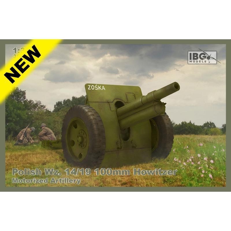 IBG Models 35060 IBG 1/35 Polish Wz. 14/19 100mm Howitzer Motorised Artillery Plastic Model Kit [35060]