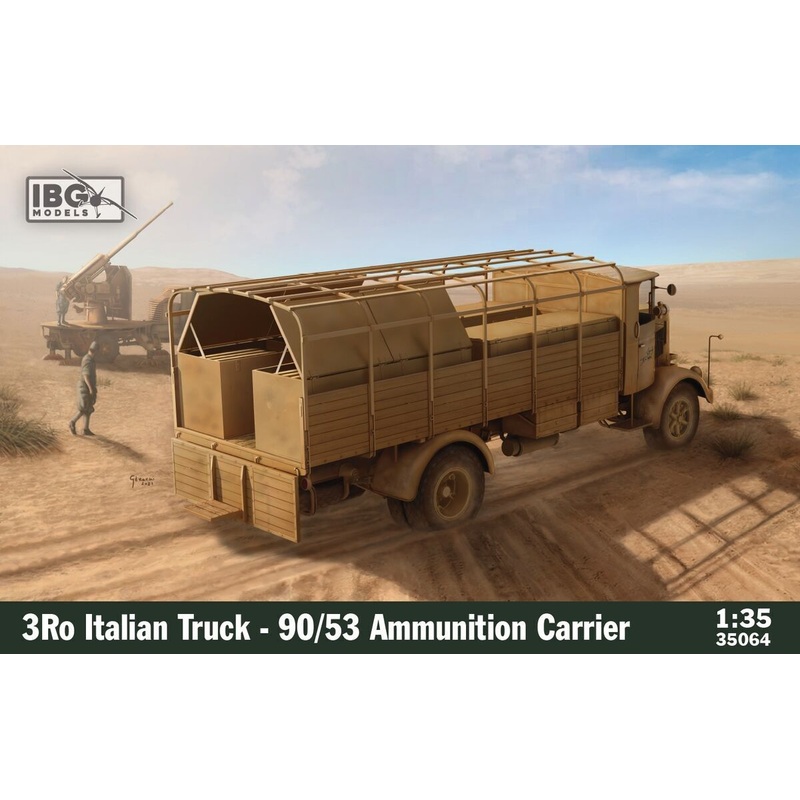 IBG Models 35064 IBG 1/35 3Ro Italian Truck 90/53 Ammo Carrier Plastic Model Kit [35064]