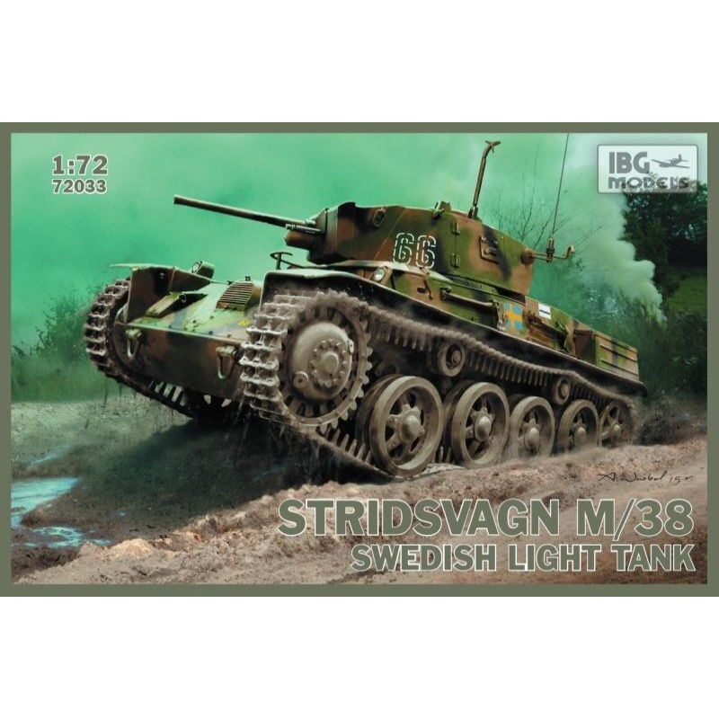IBG Models 72033 IBG 1/72 Stridsvagn M/38 Swedish light tank Plastic Model Kit [72033]