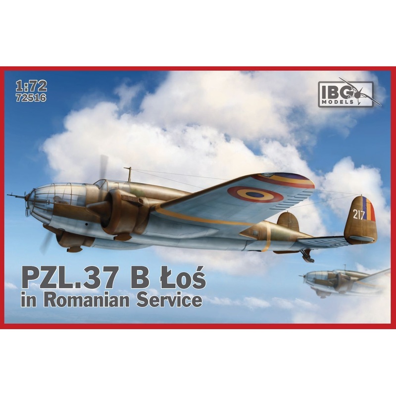 IBG Models 72516 IBG 1/72 PZL. 37 Los B II in Romanian Service Plastic Model Kit [72516]