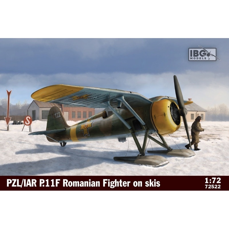 IBG Models 72522 IBG 1/72 PZL/IAR P.11F Romanian Fighter on skis Plastic Model Kit