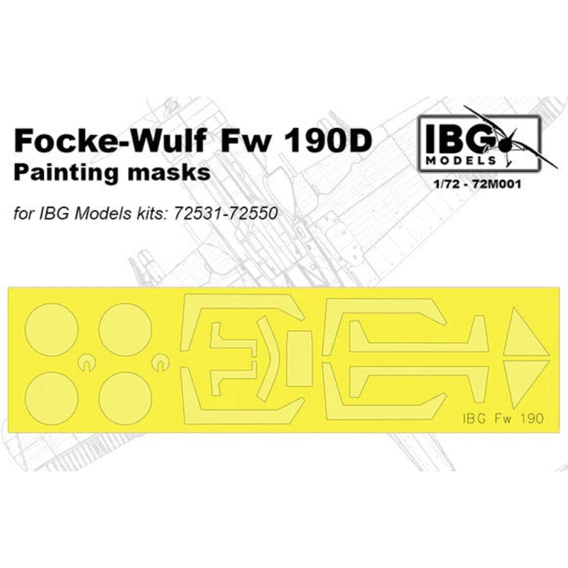 IBG Models 72M001 IBG 1/72 Fw190D Painting Masks