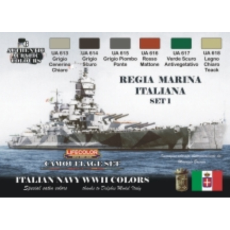 LifeColor CS15 Italian Navy WWII Acrylic Paint Set