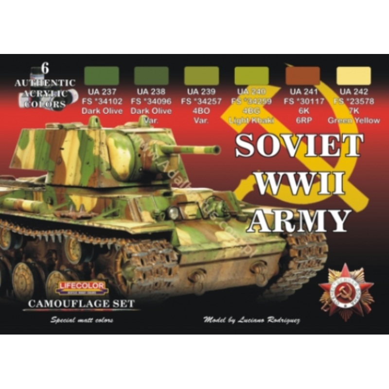 LifeColor CS23 Soviet WWII Army Camouflage Acrylic Paint Set