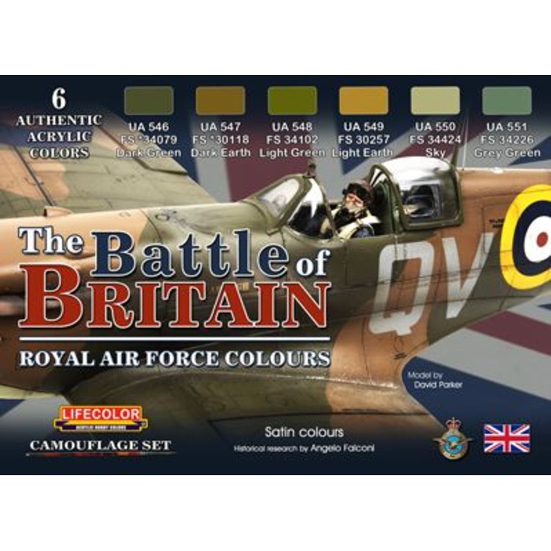 LifeColor CS35 The Battle Of Britain Royal Air Force Colours Acrylic Paint Set