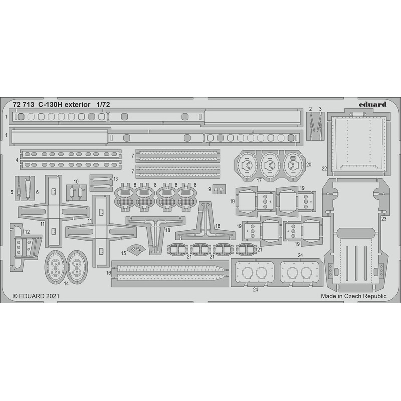 Eduard 72713 1/72 C-130H exterior Photo etched parts
