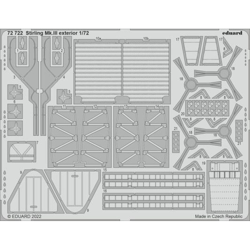 Eduard 72722 1/72 Stirling Mk. III exterior Photo etched parts