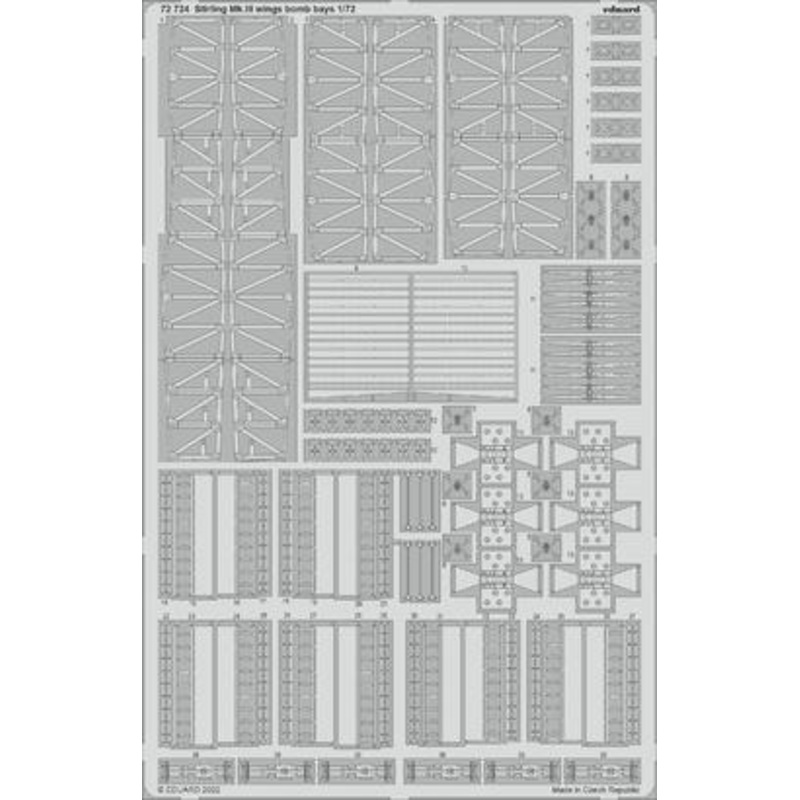 Eduard 72724 1/72 Stirling Mk. III wings bomb bays Photo etched parts