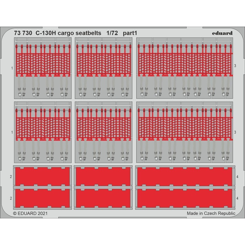 Eduard 73730 1/72 C-130H cargo seatbelts Photo etched parts