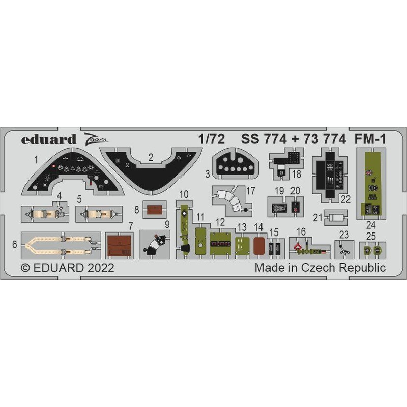 Eduard 73774 1/72 FM-1 Photo etched parts