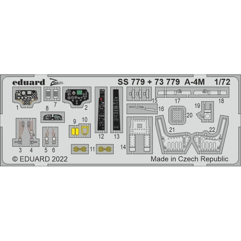 Eduard 73779 1/72 A-4M Photo etched set
