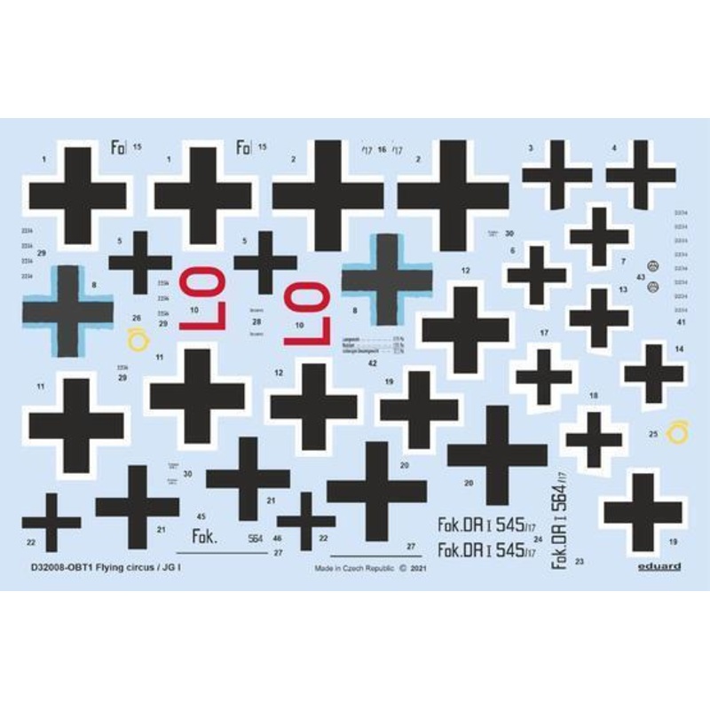 Eduard D32008 1/32 Flying circus / JG I Decals