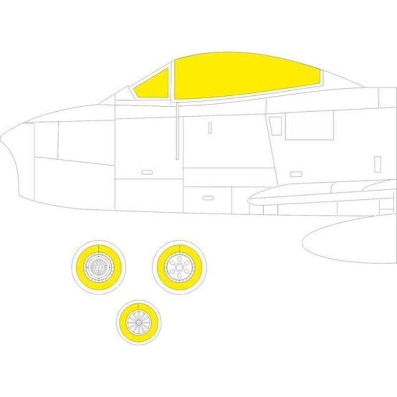 Eduard EX888 1/48 F-86F-40 Sabre TFace Masks