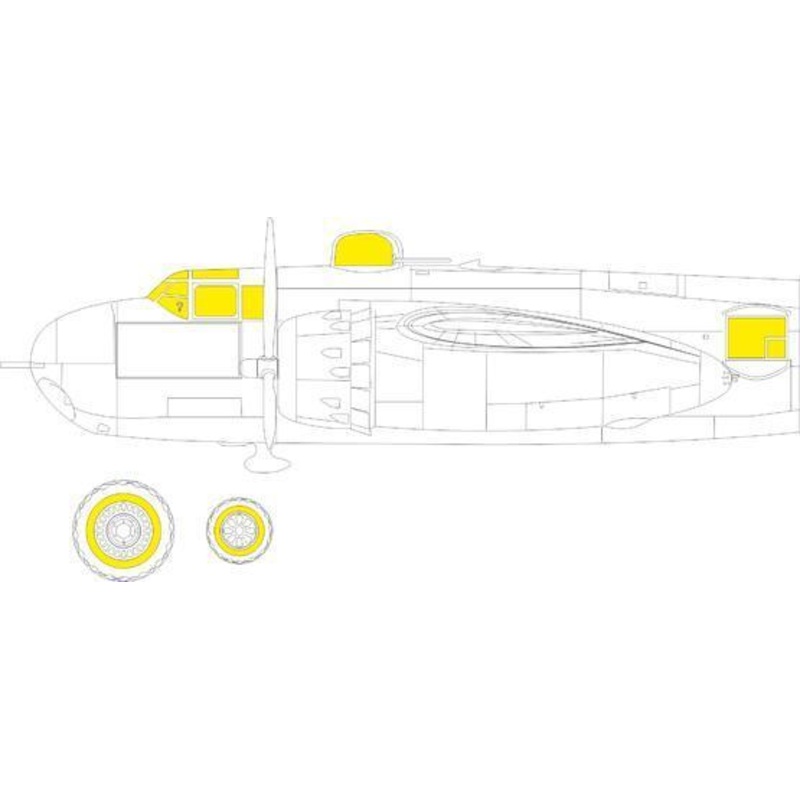 Eduard JX288 1/32 B-25H TFace Mask for HKM