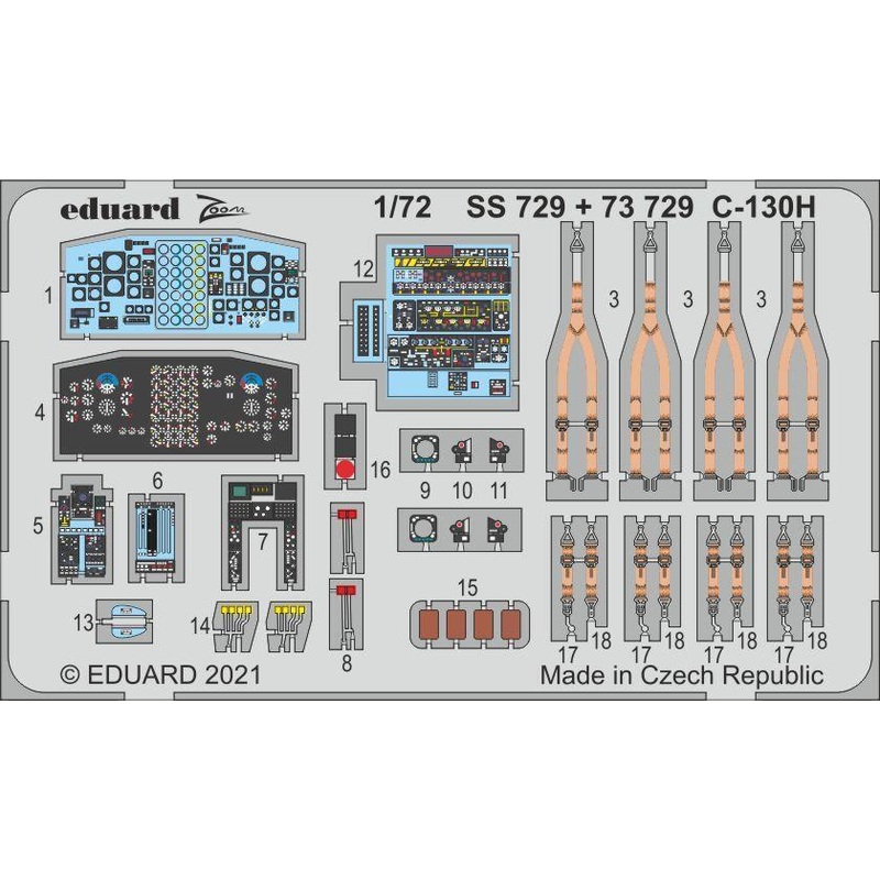 Eduard SS729 1/72 C-130H Photo etched parts
