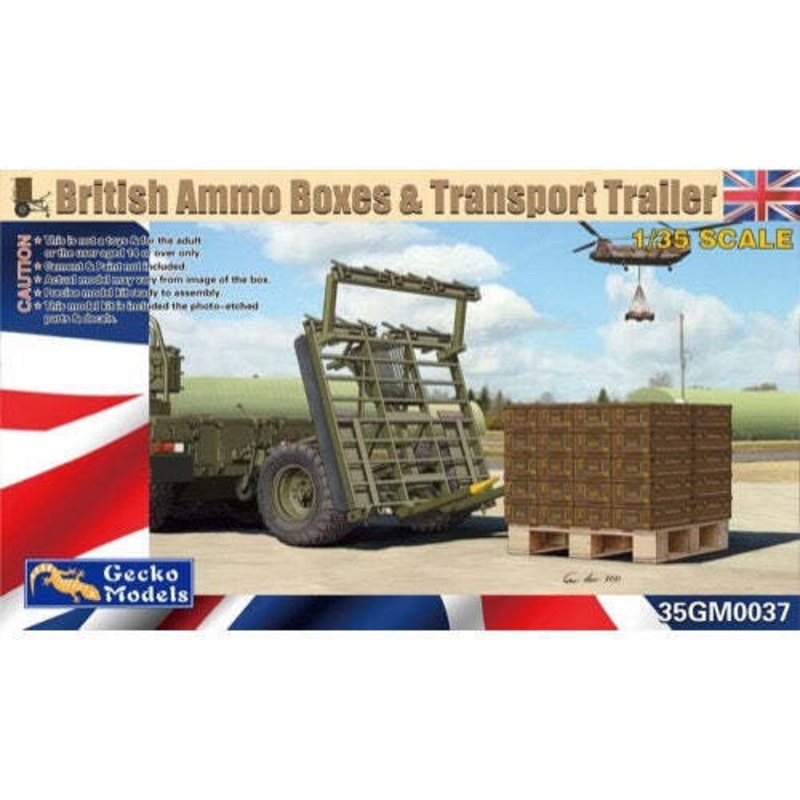 Gecko Models 35GM0037 1/35 British Ammo Boxes & Trailer