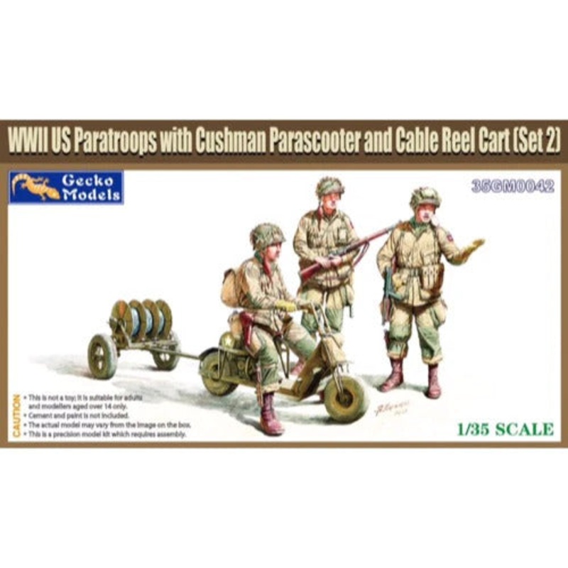 Gecko Models 35GM0042 1/35 M53 Scooter Cushman w-RL-35 Cable Reel Cart