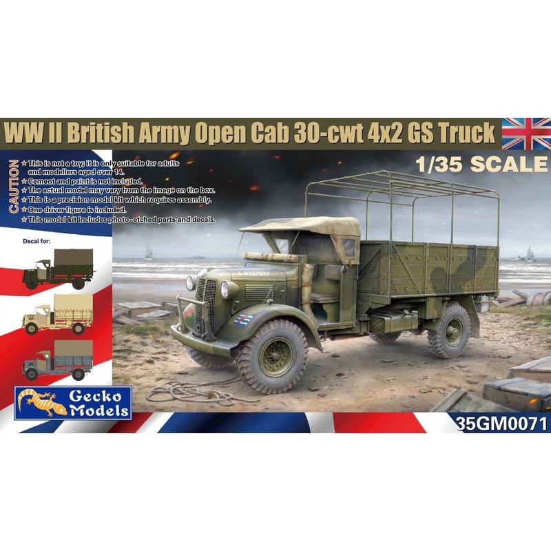Gecko Models 35GM0071 1/35 WWII British Army Open Cab 30-cwt 4×2 GS Truck