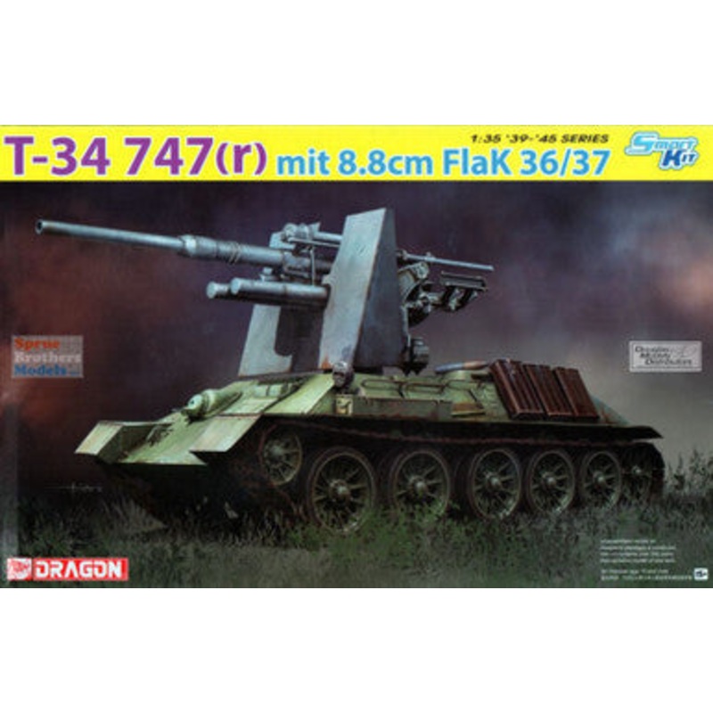 Dragon Model 6986 1/35 T-34 747(r) mit 8.8cm FlaK 36/37