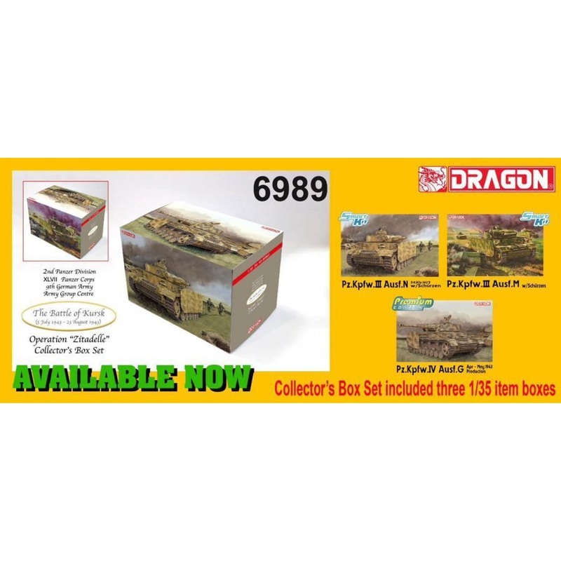 Dragon Model 6989 1/35 Panzer Assortment (Kursk)