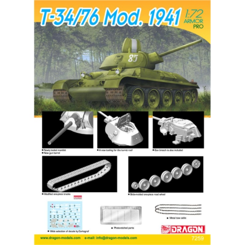 Dragon Model 7259 1/72 T-34/76 Mod. 1941