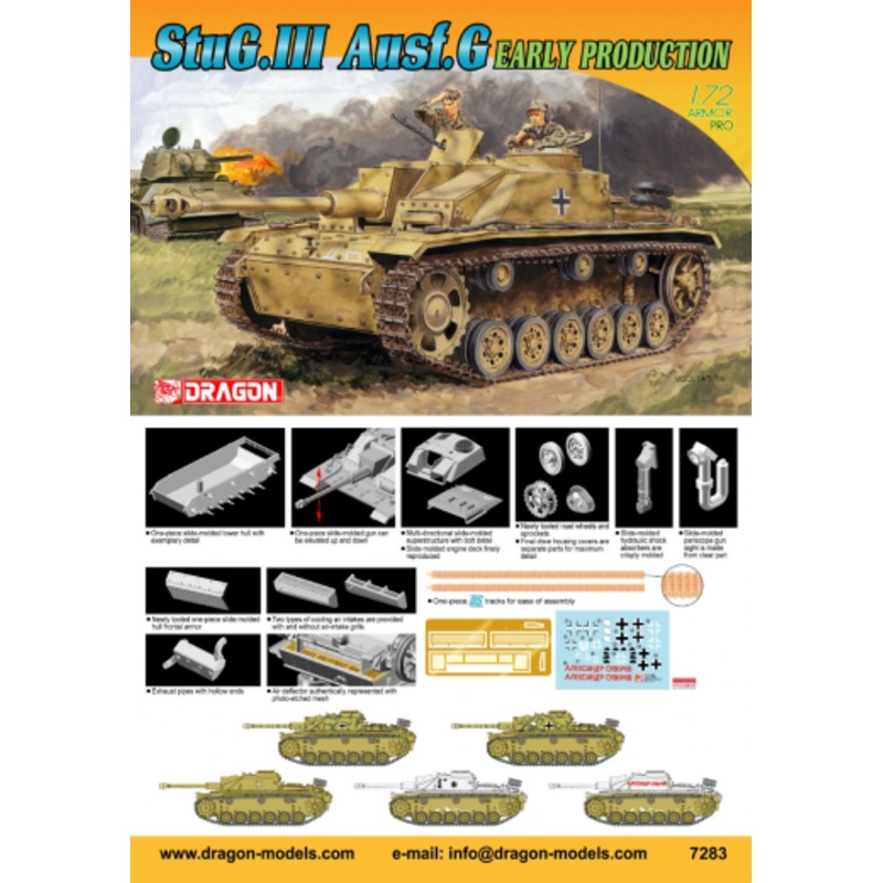Dragon Model 7283 1/72 Stug.III Ausf.G Early Production