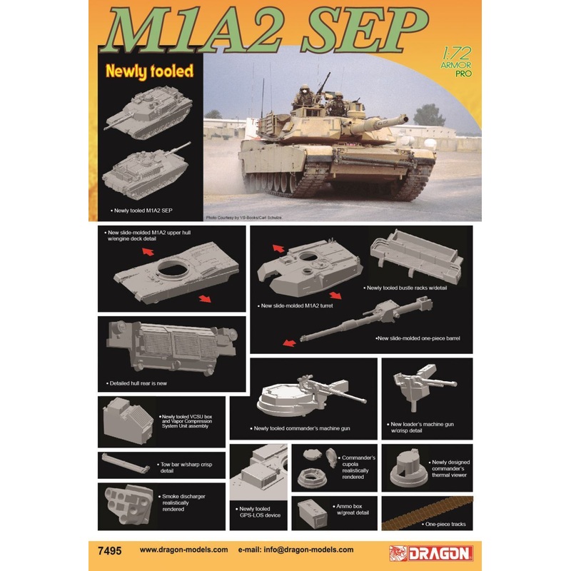 Dragon Model 7495 1/72 M1A2 Sep