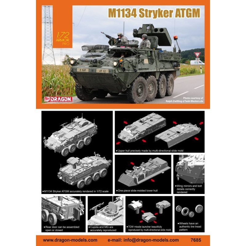 Dragon Model 7685 1/72 M1134 Stryker ATGM